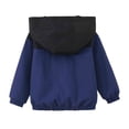 thumbnail image 6 of MexChoioe Kids Zip Up Hooded Outerwear Color‑Blocked Windbreaker Jacket Long Sleeve with Pockets Breathable Fall Travel Everyday Coat for Boys, 6 of 6
