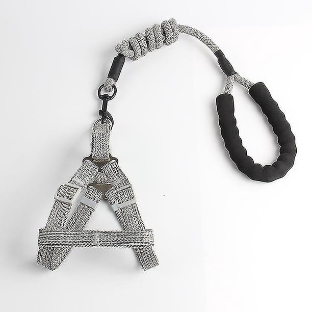 Arnés para mascotas, cuello, cómoda correa para el pecho, correa de cuerda de tracción ajustable para cachorros, 120/1,5 cm