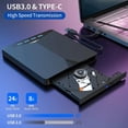 thumbnail image 2 of USB 3.0 Type-C DVD Externo RW Unidad de CD Grabadora Lector Reproductor Unidad Óptica Externa para PC Computadora de Escritorio Portátil, 2 of 5