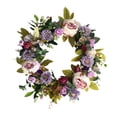 thumbnail image 3 of Guirnalda de puerta Colcomx Flores de peonía Púrpura 40cm, 3 of 7
