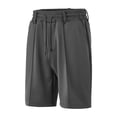 thumbnail image 4 of Bermuda Shorts for Men Summer Casual Elastic Waist Straight Leg Lightweight Beach Shorts with Pockets, 4 of 5