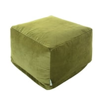 Majestic Home Goods Indoor Micro Velvet Apple Villa Ottoman Pouf