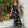 thumbnail image 3 of White on Black Aholehole Sleeveless Dress summer dress for women prom dresses elegant evening dresses for women, 3 of 6