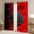 thumbnail image 2 of Feelyou Teesn Basketball Print Black Out Curtains, Ball Game Gaming Curtains Pack of 2 (42x63 Each), Modern Sports Theme Bedroom Curtains, Black Out Curtains Decor, 2 of 6