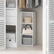 Furinno Reed 3-Tier Open Shelf Multipurpose Bookcase, Storage Organizer, White