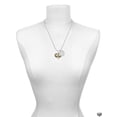 thumbnail image 2 of Delight Jewelry Two-tone Large Flying Santa on Heart She is Clothed in Stength and Dignity Charm Necklace, 20"+3", 2 of 4