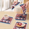 thumbnail image 5 of Independence Day Gnomes Pot Holders for Kitchen Heatproof Potholder, 3 Pack 4th of July Red Striped Hot Pads Multipurpose Oven Pads Cloth Potholders Trivet for Cooking Baking, 5 of 8