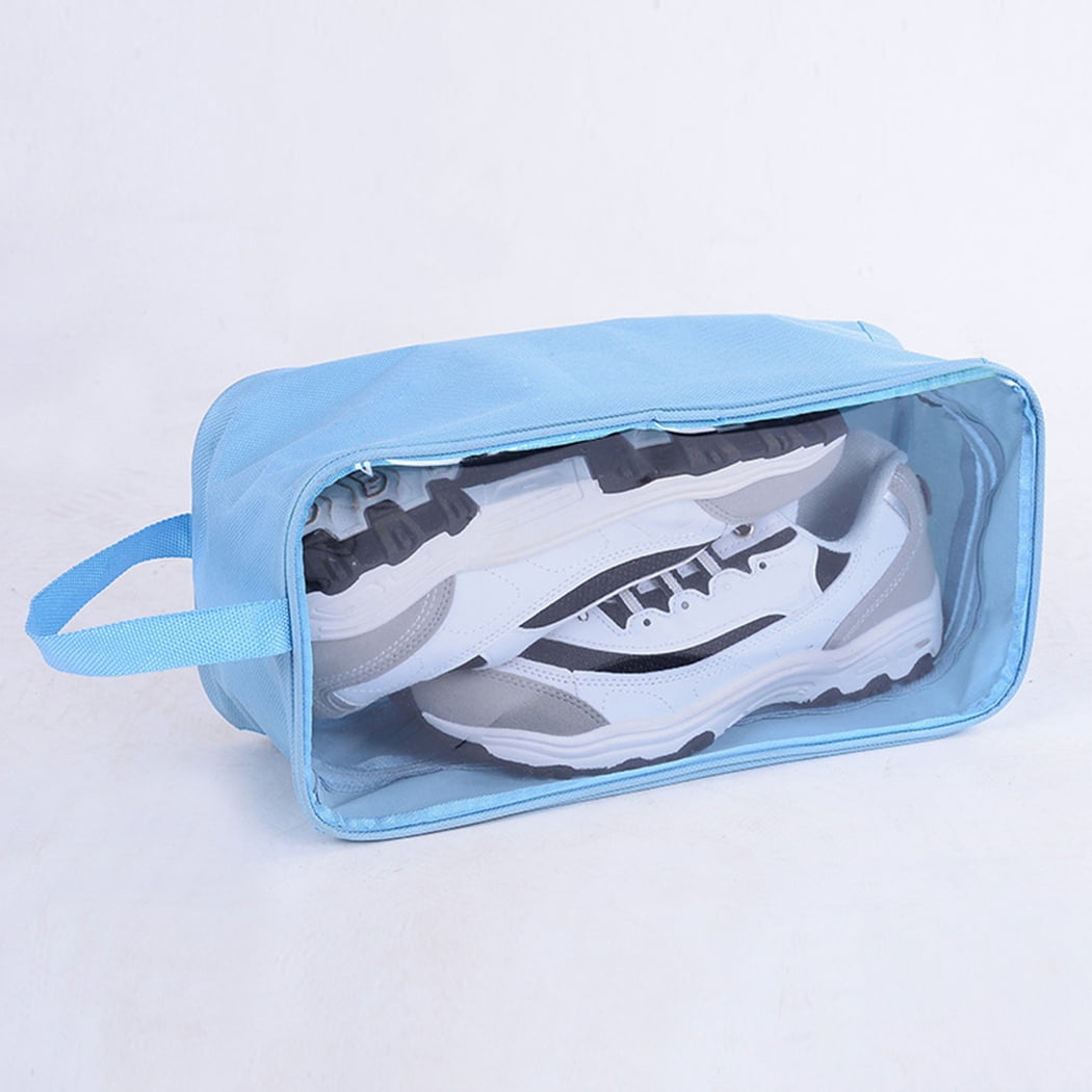 Portable Shoe Bag Zipper View Window Pouch Storage Oxford Bags Multicolor FB 