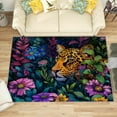 thumbnail image 1 of 3x4 Rug, Leopard Door Mat, Floral Jungle Animal Rug, Flower Wild Animal Cheetah Rugs for Entryway, Washable & Non Slip & Soft Low Pile Small Carpet, Indoor Doormat, Leopard Home Decor & Gifts, 1 of 1