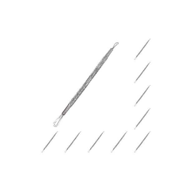 Vogacara Comedown removedor de espinillas de acero inoxidable Extractor de acné hogar profesional lavable limpieza de espinillas tipo 1 Como se muestra Tipo 1 10piezas
