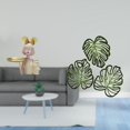 thumbnail image 2 of Estatua de niña de arte moderno con bandeja para guardar llaves y hojas de palma, decoración de pared de madera, figura de resina creativa para dormit, 2 of 8