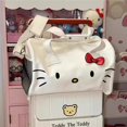 thumbnail image 1 of Bolso de mano Kawaii Sanrio Anime Hello Kitty PU, bolso de almacenamiento de gran capacidad, estampado con cremallera, regalos para niñas, 1 of 3