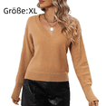 thumbnail image 2 of Suéter de punto para mujer, casual, mangas largas, tops de suéter, 2 of 6