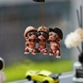 thumbnail image 3 of QHUDLV Cute Monkey Pendant Ornament - Acrylic Cute Monkey Auto Rear View Mirror Decoration, Funny Acrylic Swinging Hanging Ornament Car Decor, 3 of 5