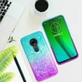 thumbnail image 7 of FIEWESEY For Motorola G7 Phone Case Moto G7 Plus Glitter Case Sparkle Glitter Flowing Liquid Quicksand with Shiny Bling Diamond Women Girls Cute Case For Motorola G7 / Moto G7 Plus - Green+Purple, 7 of 7