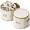 Beige-2 Pack, variant on Blush Pink 2 Pack Round Shoe Storage Chest Adjustable Fan Dividers