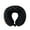 Black, variant on Wonderlust Mink Memory Foam Travel Neck Pillow with Embossed Design, Navy Blue