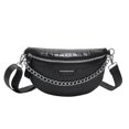 thumbnail image 2 of Alligator Pattern Chest Bag Fashion Thick Chain Waist Bag Casual Simple for Work, 2 of 10