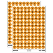 Menorah Hanukkah 200+ Round Stickers - Orange - Gloss Finish - 0.50" Size
