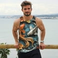 thumbnail image 6 of Fotbe Colorful Koi Fish Art Pattern Men's Quick Dry Workout Tank Top Gym Muscle Tee Fitness Bodybuilding Sleeveless T Shirt Breathable Workout Shirt-4X-Large, 6 of 9