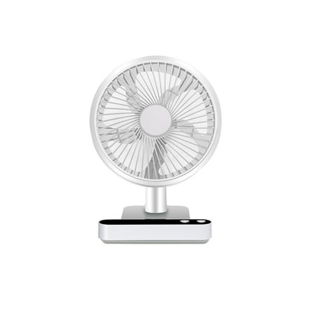 

Moocorvic Clearance USB Desk Fan Cordless Rechargeable Mini Portable Fan 180° Automatic Shaking Head Desktop Fan With 4 Speeds LED Display Strong Airflow Quiet Operation