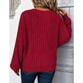 thumbnail image 4 of Cogild Women's Plus Size Sweaters for Women, Lightweight Ribbed Solid Color Long Sleeve, Oversized, 5XL, 4 of 5