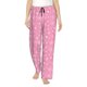 thumbnail image 1 of Balery Snowflake pink backgrounds Pantalones de pijama para mujer, pijamas ultraligeros, pantalones de estar por casa-Small, 1 of 6