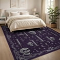 thumbnail image 3 of ODIKA 8'x10' Washable Area Rug Gothic Horror Halloween Skull Spooky Witchy Vintage Witch Ghost Flowing Dynamic for Dining Room, Large Office, Lounge, Non-Slip Chair-Friendly Mat, 3 of 7