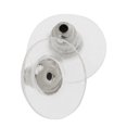 thumbnail image 3 of 200x Pendiente Plateado Plástico Stud Stud Big Backs Tapones Earnut - K blanco, 1.1mm Sunnimix Realiza copias de seguridad, 3 of 8