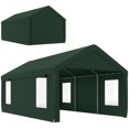 thumbnail image 1 of Outsunny Abri d'Auto, Garage Portatif 12 x 20 Pi, Vert Foncé, 1 of 10