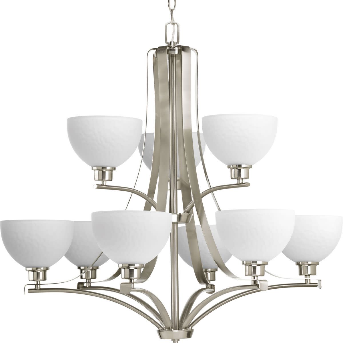 Progress Lighting Legend Collection Nine-Light, Two-Tier Chandelier