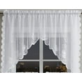 thumbnail image 2 of WARM HOME DESIGNS 3 Piece White Coffee Kitchen Window Curtains Bundle Includes 2 36 Inch Tiers & Valance. KIC SET WHITE, 2 of 5