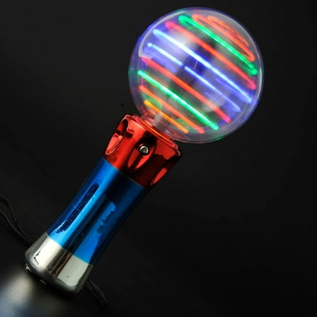 PowerTRC Light Up Magic Wand Toy for Kids, Spinning and Flashing LED Wand Light Show, Fun Gift, Party Favors, Classroom Rewards Or Birthday Parties, Autism Sensory Toys