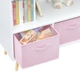 thumbnail image 4 of Yoneston Kids Bookcase with 3 Collapsible Fabric Drawers, Children's Toy Storage Organizer Book Display Cabinet for Playroom, Bedroom, White+Pink, 4 of 9