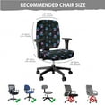 thumbnail image 5 of SCRAWLGOD Paws Black Breathable Computer Chair Slipcover with Arm Rest Slipcovers Non-Slip Rotating Chair Protector Stretchy Desk Chair Seat Cover, 4 Pieces, 5 of 7