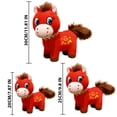 thumbnail image 3 of KRONDO wartleves Year of The Horse 2026 Plush, Funny Smiling/Crying Horse Plushie Figurine, Lucky Chinese Lunar New Year Mascot Ornament for Home Store Tabletop Decor, Red, 3 of 8