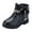 a-Black301120, variant on Girls Kids Leather Boots Bow Rhinestone Bow Decor Thickened Heel Short Shoes For Outdoor Adventure Casual Daily Wear Cozy Footwear