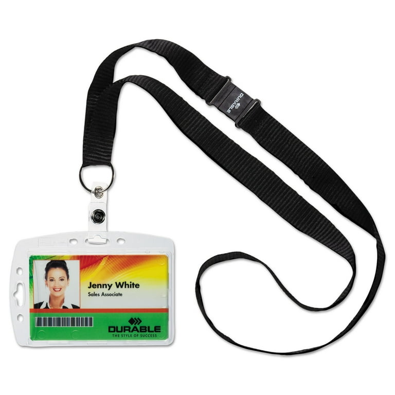 ID/Security Card Holder Set, Vertical/Horizontal, Lanyard, Clear, 10/Pack ID/Security Card Holder Set, Vertical/Horizontal, Lanyard, Clear, 10/Pack