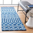 thumbnail image 3 of SAFAVIEH Blossom Aspen Geometric Wool Runner Rug, Navy/Ivory, 2'3" x 11', 3 of 8