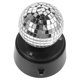 thumbnail image 1 of Rotating LED Strobe Ball Lamp with Glass Mirror Reflection, Portable Battery Powered Desktop Light for KTV, Bar, Party, Bedroom Use, Easy One Button, 1 of 4