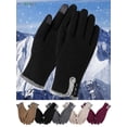 thumbnail image 5 of BadPiggies 2 Pairs Womens Winter Warm Gloves With Sensitive Touch Screen Texting Fingers, Fleece Lined Windproof Gloves, 5 of 7