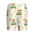 thumbnail image 4 of Picia Flowers And Hens Pajama Shorts for Men, Men's Pajama Bottoms, Sleepwear,Short Pajama Pants-Small, 4 of 9