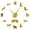 Gold,27inch, variant on Toller Dog Giant DIY Wall Clock Nova Scotia Duck Tolling Retriever Dog Breed Self Adhesive 3D DIY Wall Watch With Mirror Surface(Gold,27inch)