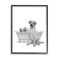 thumbnail image 2 of Stupell Industries Dog Family Bathroom Animals Animals & Insects Painting Gray Framed Art Print Wall Art, 2 of 5