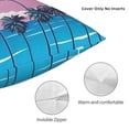 thumbnail image 3 of Pofeuu Beach with Palm Trees Print Double-sided plush pillowcase Square Throw Pillow Covers Pillows Cover for Living Room Bedroom Sofa Couch Cushion Cover（No pillow core）-20"x20", 3 of 7