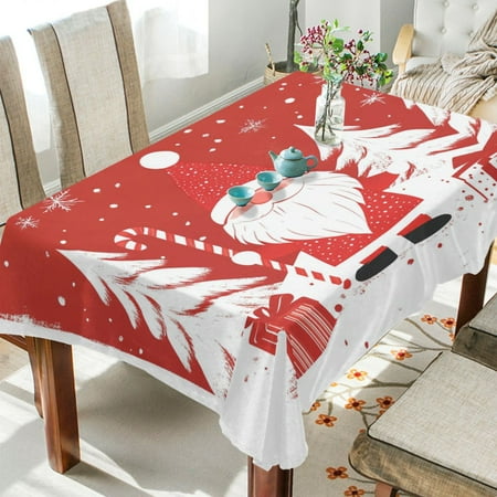 

BZSMCE Square Tablecloth Santa Claus Pattern Tableclothes