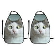 thumbnail image 2 of Kdxio Funny Cat Print 2 Pack Car Kick Mat Seat Cover Back Protector Mat with Pockets for Organizer Backseat Protector and Storage Anti Kick Pad for Vehicles, 2 of 9