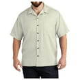 thumbnail image 2 of Yellow Rooster Men's Short Sleeve Easy Care Camp Male Shirt Ivory S, 2 of 6