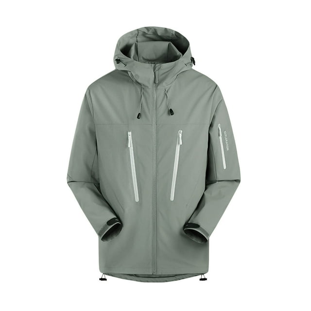 LOVZFMLL Jackets for Women's Solid Color Windbreaker Jacket Submachine Jacket Long Sleeved Hooded Casual Jacket