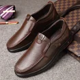 thumbnail image 3 of Mens Casual Leather Shoes Business Slip-on Shoes Comfort Fashion Driving Shoes for Male, 3 of 7